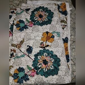 Pier 1 Multicolor Paisley and Floral Quilt